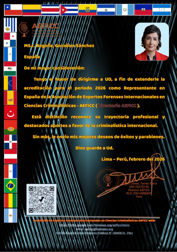 Representante de AEFICC en España para el periodo 2026